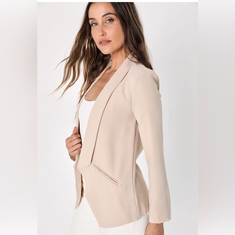 Miss Punctuality Taupe Lightweight Blazer